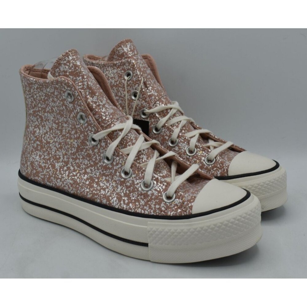Converse Women 8.5 Chuck‎ Taylor All Star Glitter Metallic Platform Sneakers - Picture 3 of 13